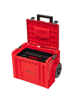 Qbrick System PRO Cart 2.0 RED ULTRA HD stapelbar 490 x 415 x 660 mm 42 l IP54 abnehmbarer Doppelteleskopgriff