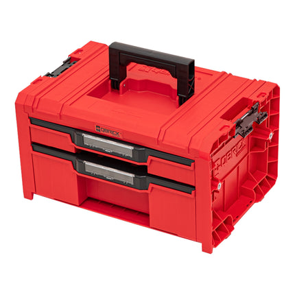 Qbrick System PRO Cassetto 2 Cassetta porta attrezzi 2.0 Expert RED ULTRA HD Cassetta porta attrezzi 450 x 310 x 244 mm 14 l impilabile IP54 con 2 cassetti