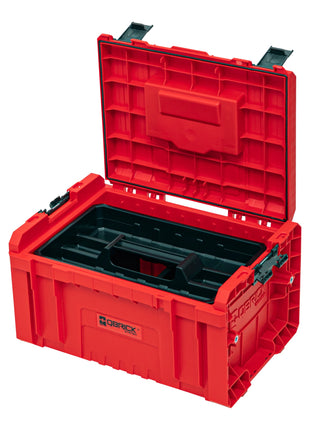 Qbrick System PRO Toolbox 2.0 RED ULTRA HD Mallette à outils sur mesure 450 x 260 x 240 mm 19 l empilable IP54 avec 3 compartiments et étagère