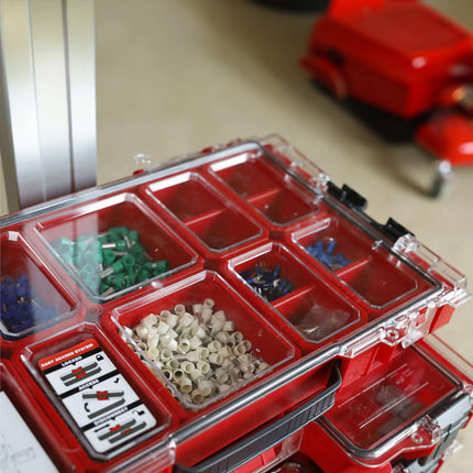 Qbrick System PRO 100 RED ULTRA HD Organizer 452 x 296 x 79 mm 5 l sztaplowany IP54