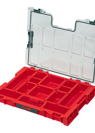 Qbrick System PRO Organizer 200 RED ULTRA HD apilable 452 x 296 x 79 mm 6 l IP54 con 8 incrustaciones