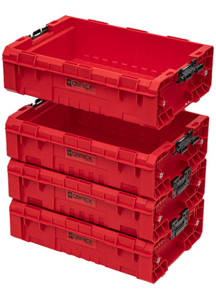 Qbrick System PRO Box 130 2.0 RED ULTRA HD Conteneur empilable personnalisé 450 x 310 x 151 mm 9 l empilable