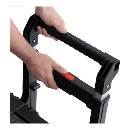 Qbrick System PRIME Carrello impilabile 590 x 425 x 660 mm 37 l IP66 100 kg di portata con doppio manico telescopico in alluminio