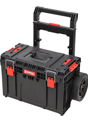 Qbrick System PRIME Cart Trolley stapelbar 590 x 425 x 660 mm 37 l IP66 100 kg belastbar mit Doppelteleskopstiel aus Aluminium