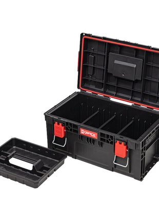 Qbrick System PRIME Toolbox 250 Vario stapelbar 535 x 327 x 271 mm 28l IP66 mit 3 Trennwänden