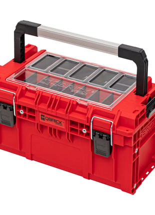 Qbrick System PRIME Toolbox 250 Expert RED ULTRA HD Custom z organizerem z możliwością sztaplowania 535 x 327 x 277 mm 26 l IP66 z 5 wkładkami i 10 przegrodami