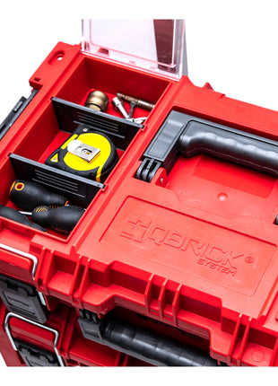 Qbrick System PRIME Toolbox 150 Profi RED ULTRA HD Custom apilable 535 x 327 x 141 mm 13,5 l IP66