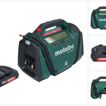 Metabo AK 18 Multi Compresseur sans fil 18 V 11 bar + 1x batterie 2,0 Ah - sans chargeur