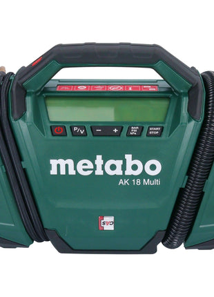 Compresseur multi-batterie Metabo AK 18 18 V 11 bar + 2x batteries 2,0 Ah + chargeur