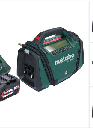 Compresseur Metabo AK 18 Multi batterie 18 V 11 bar + 1x batterie 4,0 Ah + chargeur