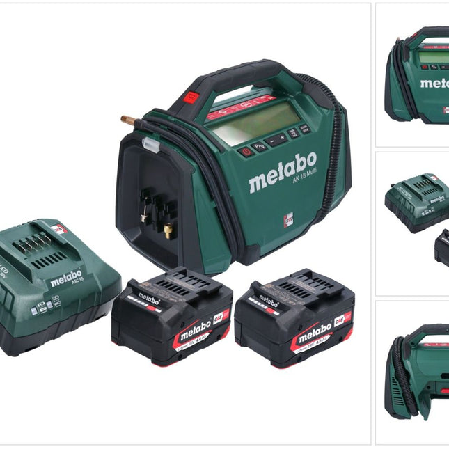 Metabo AK 18 Multi cordless compressor 18 V 11 bar + 2x battery pack 4.0 Ah + charger