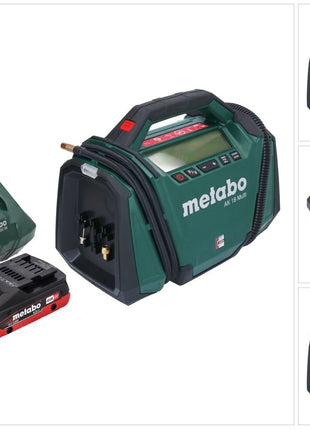 Metabo AK 18 Multi Akku Kompressor 18 V 11 bar + 1x Akku 4,0 Ah + Ladegerät