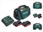 Metabo AK 18 Multi Akku Kompressor 18 V 11 bar + 2x Akku 4,0 Ah + Ladegerät