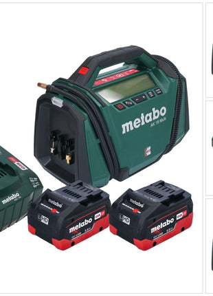 Metabo AK 18 Compresor multibatería 18 V 11 bar + 2x baterías 5,5 Ah + cargador