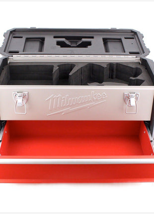 Milwaukee M18 MBox 100PD-421C 18 V Akku Schlagbohrschrauber + 2 Akkus + Ladegerät + 100 tlg. Bit- und Bohrer Set im Koffer - Toolbrothers