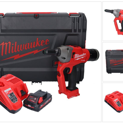 Milwaukee M18 ONEFPRT-301X Riveteuse sans fil 18 V 20 kN Brushless + 1x batterie 3,0 Ah + chargeur + HD Box