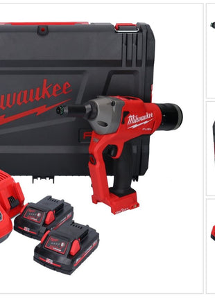 Milwaukee M18 ONEFPRT-302X Akku Blindnietgerät 18 V 20 kN Brushless + 2x Akku 3,0 Ah + Ladegerät + HD Box