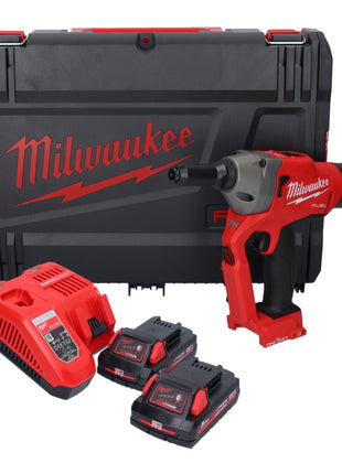 Milwaukee M18 ONEFPRT-302X Akku Blindnietgerät 18 V 20 kN Brushless + 2x Akku 3,0 Ah + Ladegerät + HD Box