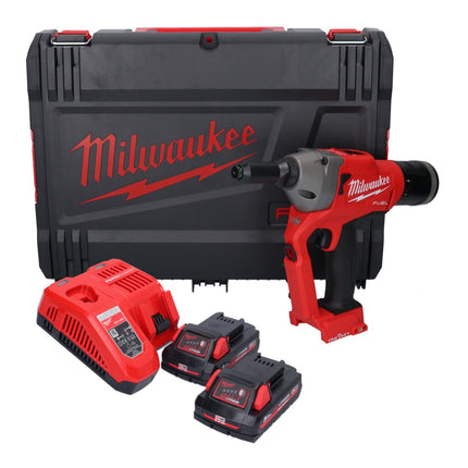 Milwaukee M18 ONEFPRT-302X Riveteuse sans fil 18 V 20 kN Brushless + 2x batterie 3,0 Ah + chargeur + HD Box