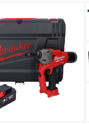 Milwaukee M18 ONEFPRT-401X Akku Blindnietgerät 18 V 20 kN Brushless + 1x Akku 4,0 Ah + HD Box - ohne Ladegerät