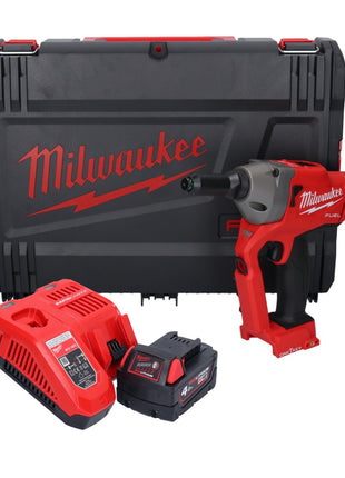 Riveteuse aveugle sur batterie Milwaukee M18 ONEFPRT-401X 18 V 20 kN sans balais + 1x batterie 4,0 Ah + chargeur + boîtier HD