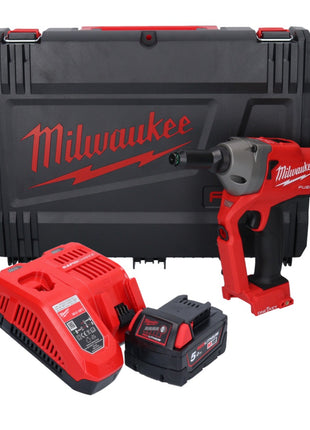 Milwaukee M18 ONEFPRT-501X Akku Blindnietgerät 18 V 20 kN Brushless + 1x Akku 5,0 Ah + Ladegerät + HD Box