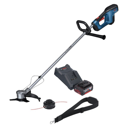 Bosch GFR 18V-23 Decespugliatore professionale a batteria senza spazzole da 18 V 230 mm + 1x batteria da 4,0 Ah + caricabatterie