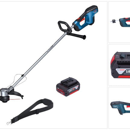 Bosch GRT 18V-33 Professional Akku Rasentrimmer 18 V 330 mm Brushless + 1x Akku 4,0 Ah - ohne Ladegerät