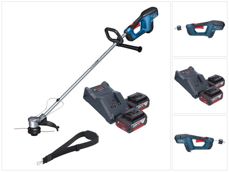 Bosch GRT 18V-33 Cortabordes a batería profesional 18 V 330 mm sin escobillas + 2x baterías 4,0 Ah + cargador