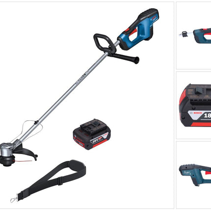 Bosch GRT 18V-33 Professional Akku Rasentrimmer 18 V 330 mm Brushless + 1x Akku 5,0 Ah - ohne Ladegerät