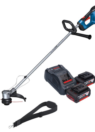 Coupe-herbe à batterie Bosch GRT 18V-33 Professional 18 V 330 mm sans balai + 2x batteries 5,0 Ah + chargeur