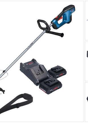 Bosch GRT 18V-33 Professional Akku Rasentrimmer 18 V 330 mm Brushless + 2x ProCORE Akku 4,0 Ah + Ladegerät