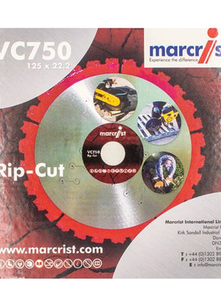 Marcrist VC750 Rip-Cut Trennscheibe Multimaterial 230 mm x 22.2 mm ( 2360.0230.22 ) für Trennschleifer und Winkelschleifer