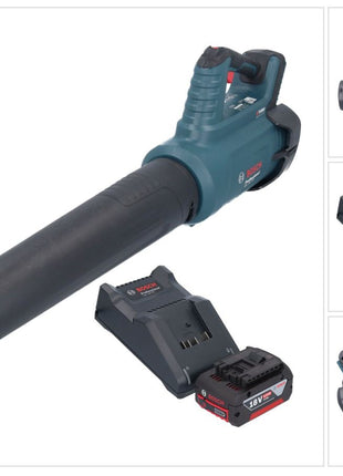 Bosch GBL 18V-750 Professional Akku Gebläse 18 V BITURBO Brushless + 1x Akku 4,0 Ah + Ladegerät