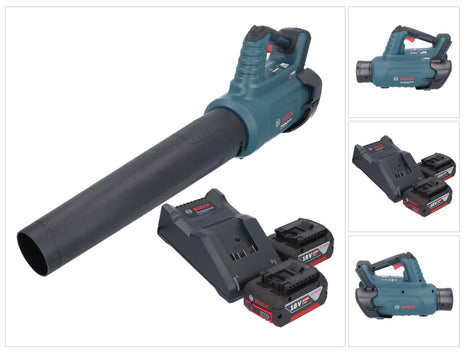 Bosch GBL 18V-750 Professional Souffleur sans fil 18 V BITURBO Brushless + 2x batterie 4,0 Ah + chargeur