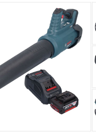 Soplador a batería Bosch GBL 18V-750 Professional 18 V BITURBO sin escobillas + 1x batería 5,0 Ah + cargador