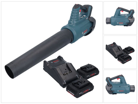 Bosch GBL 18V-750 Professional Souffleur sans fil 18 V BITURBO Brushless + 2x batterie ProCORE 4,0 Ah + chargeur