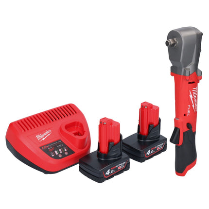 Milwaukee M12 FRAIWF12-402 llave de impacto angular a batería 12 V 1/2" 270 Nm sin escobillas + 2x batería 4,0 Ah + cargador