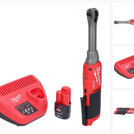 Milwaukee M12 FHIR14LR-201 Clé à cliquet haute vitesse 12 V 47 Nm 1/4" Brushless + 1x batterie 2,0 Ah + chargeur