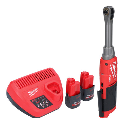 Milwaukee M12 FHIR14LR-252 Clé à cliquet haute vitesse 12 V 47 Nm 1/4" Brushless + 2x batterie 2,5 Ah + chargeur