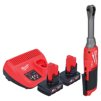Milwaukee M12 FHIR14LR-402 carraca de alta velocidad a batería 12 V 47 Nm 1/4" sin escobillas + 2x batería 4,0 Ah + cargador