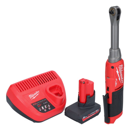 Milwaukee M12 FHIR14LR-501 Clé à cliquet haute vitesse 12 V 47 Nm 1/4" Brushless + 1x batterie 5,0 Ah + chargeur