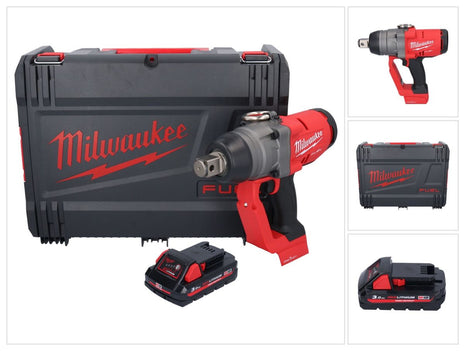 Milwaukee M18 ONEFHIWF1-301X Clé à choc sans fil 18 V 2033 Nm 1 Brushless + 1x batterie 3,0 Ah + HD Box - sans chargeur