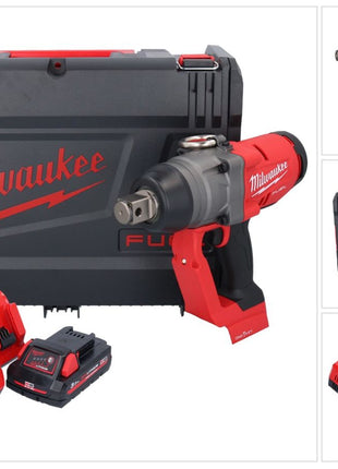 Milwaukee M18 ONEFHIWF1-301X akumulatorowy klucz udarowy 18 V 2033 Nm 1″ bezszczotkowy + 1x akumulator 3,0 Ah + ładowarka + pudełko HD