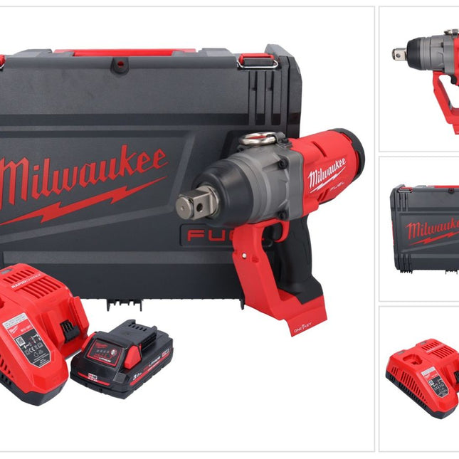 Milwaukee M18 ONEFHIWF1-301X Akku Schlagschrauber 18 V 2033 Nm 1″ Brushless + 1x Akku 3,0 Ah + Ladegerät + HD Box