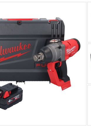 Clé à chocs sans fil Milwaukee M18 ONEFHIWF1-401X 18 V 2033 Nm 1″ brushless + 1x batterie 4,0 Ah + boîtier HD - sans chargeur