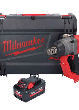 Milwaukee M18 ONEFHIWF1-551X Llave de impacto inalámbrica 18 V 2033 Nm 1″ sin escobillas + 1x batería 5,5 Ah + caja HD - sin cargador