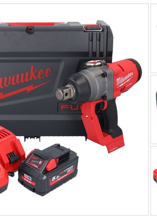 Milwaukee M18 ONEFHIWF1-551X Akumulatorowy klucz udarowy 18 V 2033 Nm 1″ bezszczotkowy + 1x akumulator 5,5 Ah + ładowarka + pudełko HD