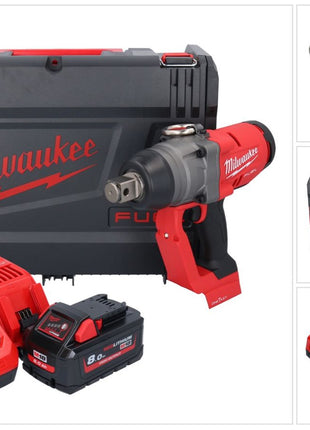 Milwaukee M18 ONEFHIWF1-801X Akku Schlagschrauber 18 V 2033 Nm 1″ Brushless + 1x Akku 8,0 Ah + Ladegerät + HD Box