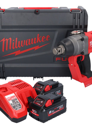 Milwaukee M18 ONEFHIWF1-802X Llave de impacto inalámbrica 18 V 2033 Nm 1″ sin escobillas (4933459733) + 2x batería 8,0 Ah + cargador + caja HD